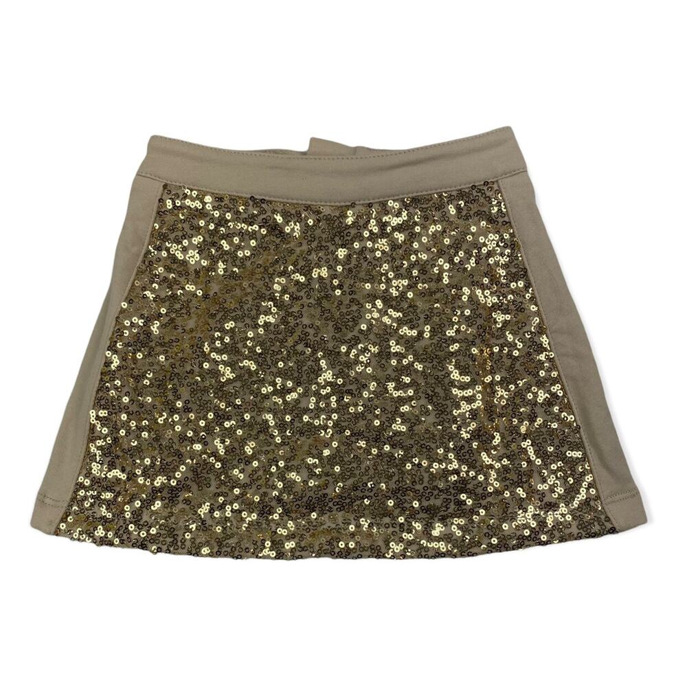 Girls Mia Joy Gold Sequins Skirt - Picture 1 of 5